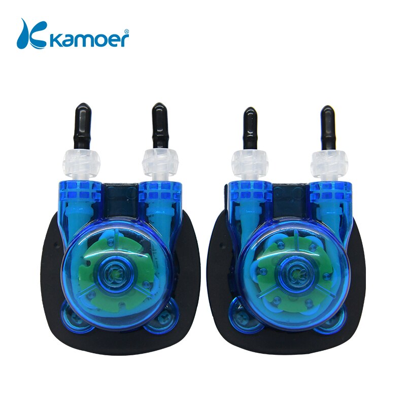 Kamoer Micro Peristaltic Pump KPAS 100 24V Stepper Motor Straight/L Plate, Transfer Viscous, non-viscous Liquids (20-110ml/min)