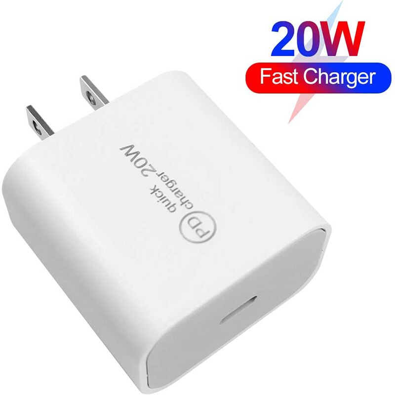 20W For iPhone Charger USB C2C C2L Adapter Travel PD fast charger QC3.0 for Apple Cable for iPhone 12 mini 11 Pro Max