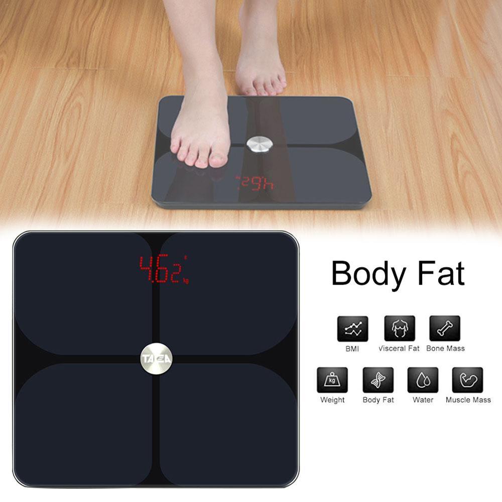 Body Fat Scale Floor Scientific Smart Electronic LED Digital Weights Scale Balance Bluetooth For Fitbit Apple Health &amp; Google