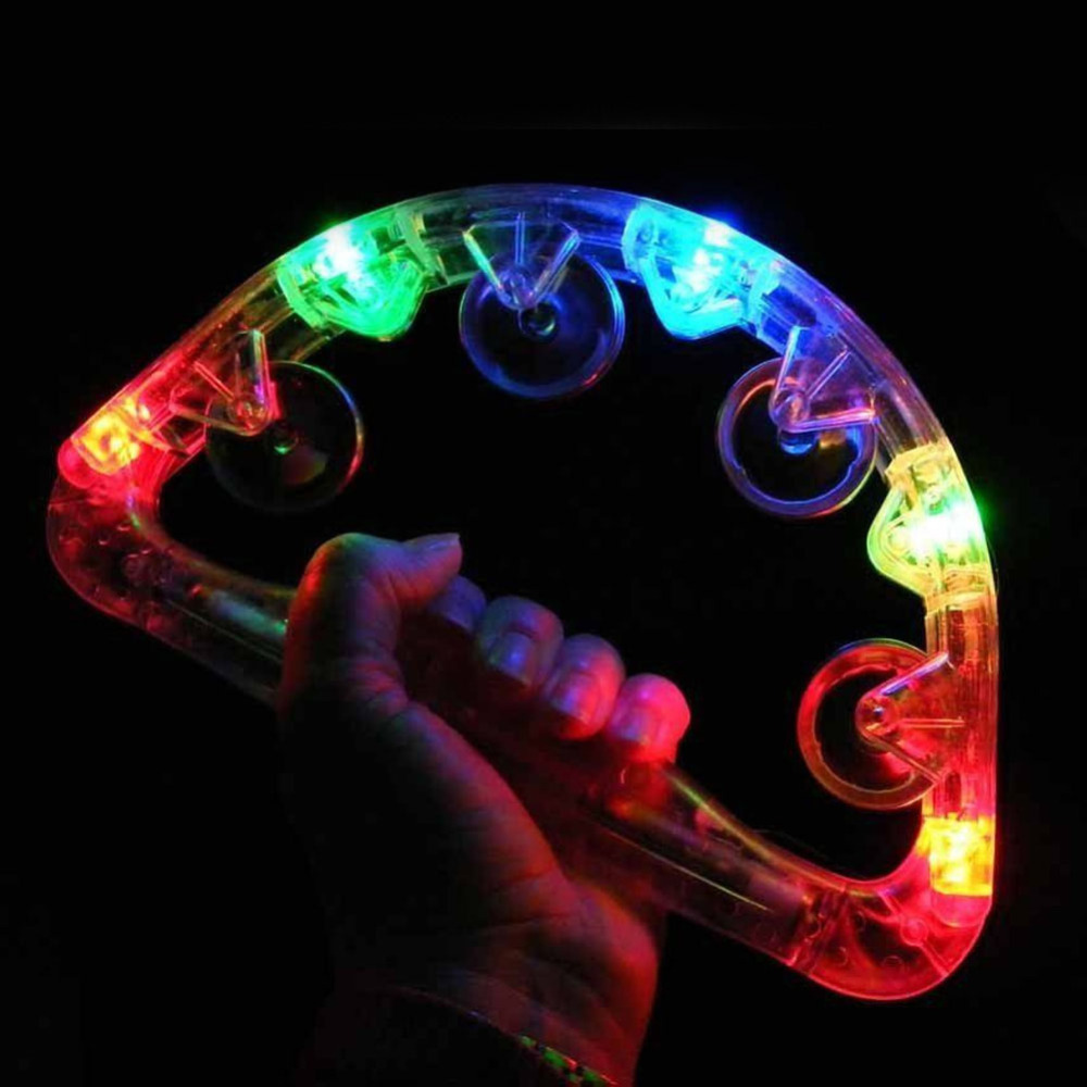 LED Blinkt Licht Tamburin Schütteln Musical Spielzeug Kinder Leucht Partei Prop Baby Rassel Spielzeug Glühen Handbell Kind Party Favors Spielzeug