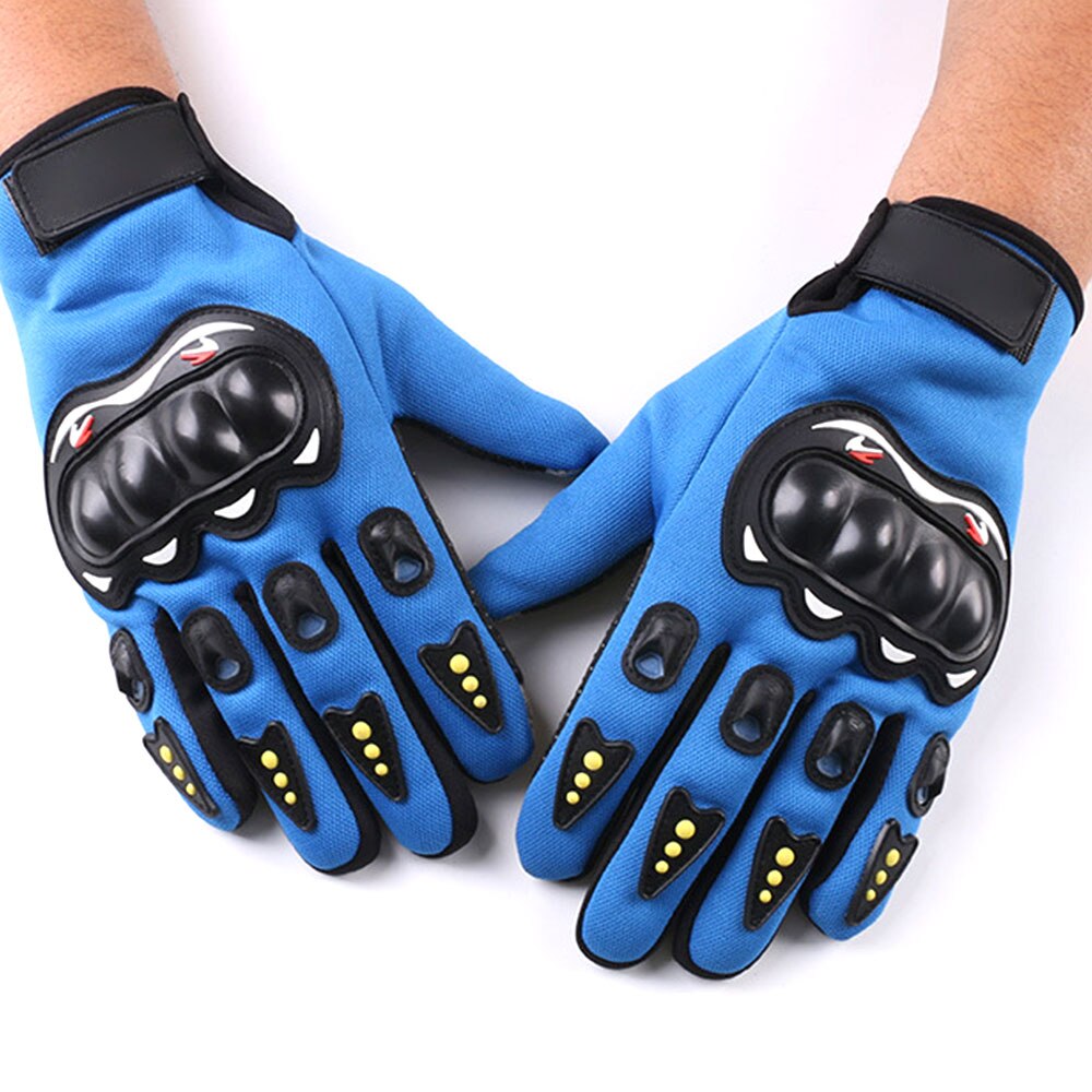 Vehemo Een Paar Full-Vinger Half-Vinger Motorhandschoenen Rijden Handschoenen Voor Motorfiets Anti-Slip Outdoor Fiets voor Sport: Blue