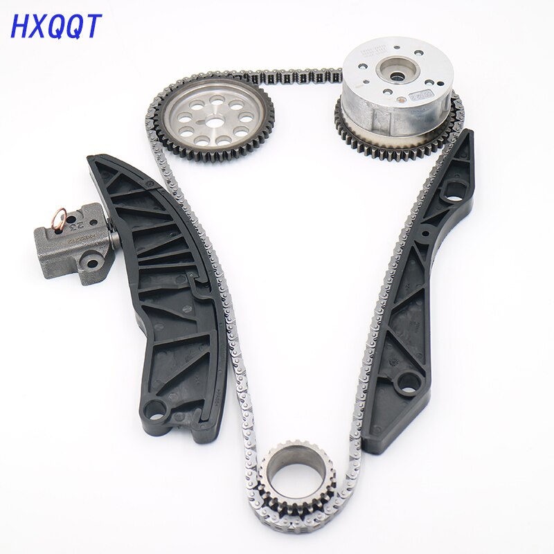 Timing Chain Set Timing Chain Kit + CVVT FOR Hyundai FOR KIA 1.4 1.6i G4FA G4FC CVVT Camshaft Adjusters