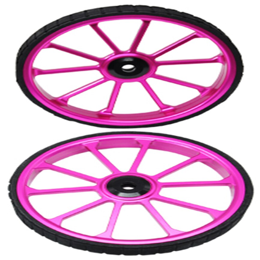 Litepro Falten Fahrrad 100MM Durchmesser Große Einfache Rad Verlängerung Stange Teleskop Legierung Schieben Räder Für Brompton Birdy Fahrrad: 2Stck Rose rot