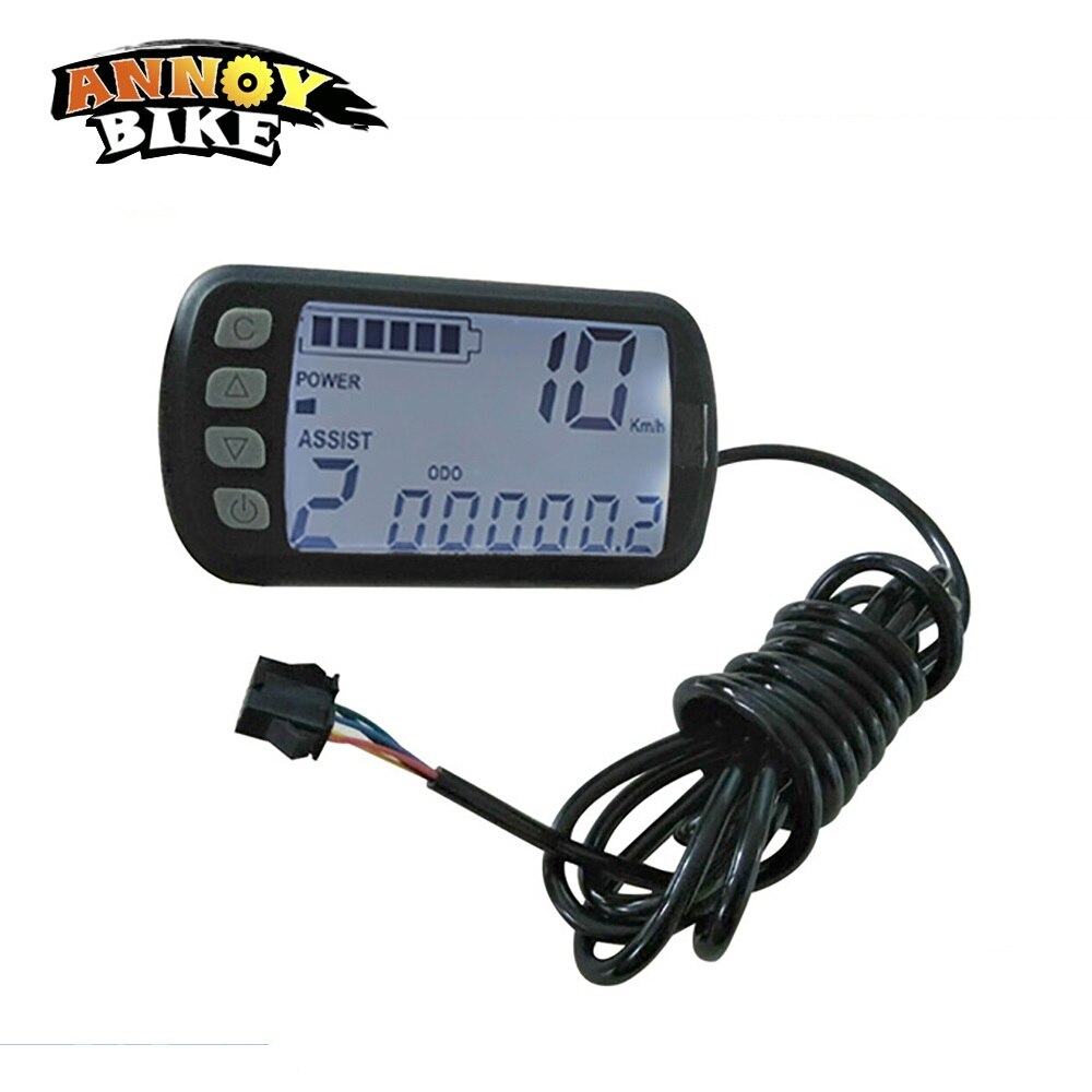 Mini écran LCD pour vélo électrique 24V 36V 48V Scooter moto speedmètre étanche Ebike affichage avec 5 fils de connecteur