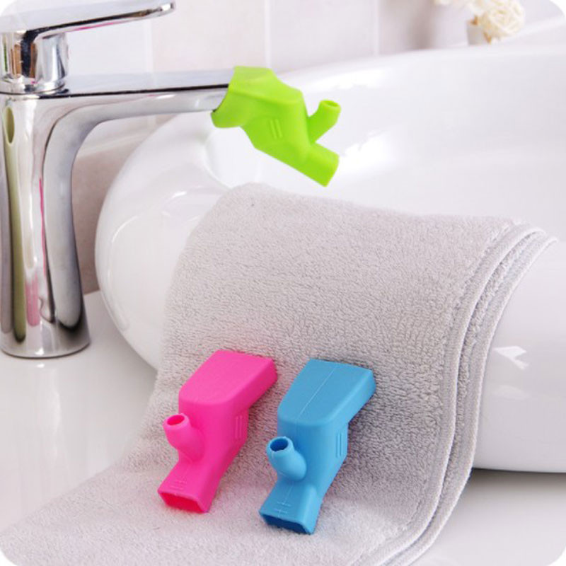 High Elastic Silicone Water Tap Extender Convenient Child Hand Washing Bathroom Sink Special Tool