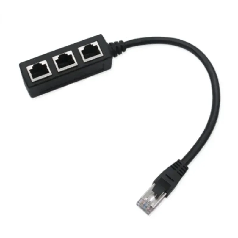 Rj45 ethernet-splitterkabel 1 hane  to 3 hona ethernet-splitter för cat 5 cat 6 ethernet-uttag kontaktadapter