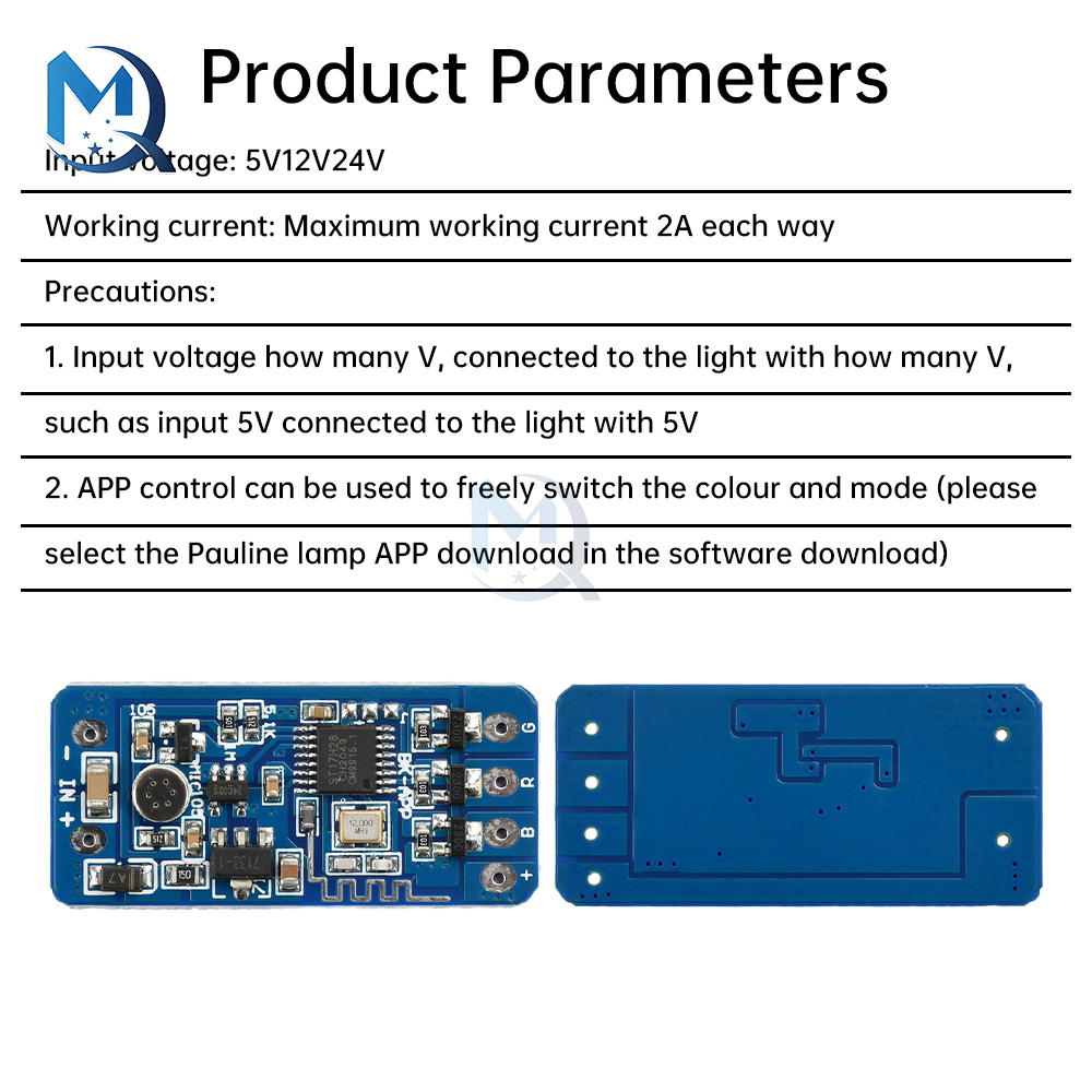 5V 12V 24V RGB Colorful Flashing Module LED Strip Light Controller Color Changing Ambient Lights