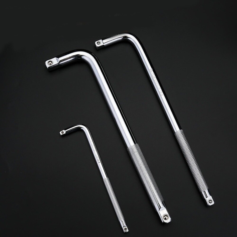 1/4 "3/8" 1/2 "unidad L, tipo Llave de tubo curvada, barra de conexión para destornillador de carraca, herramienta de reparación de automóviles, varilla de extensión curvada