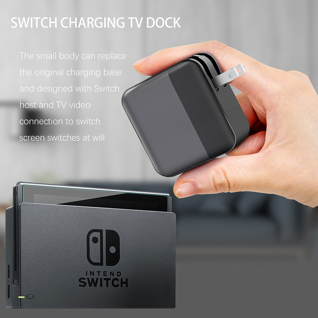 65w multifunktionale 3.0- usb-ladestationen mit typ-c-pc-adapter und hd-tv-konverter für nintendo switch, smartphones und ipads