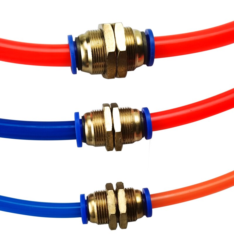 PM Straight Bulkhead Union Connector 4-12mm OD Hose Plastic Push In Gas Quick Connector Air Fitting Plumbing Pneumatic Fitting