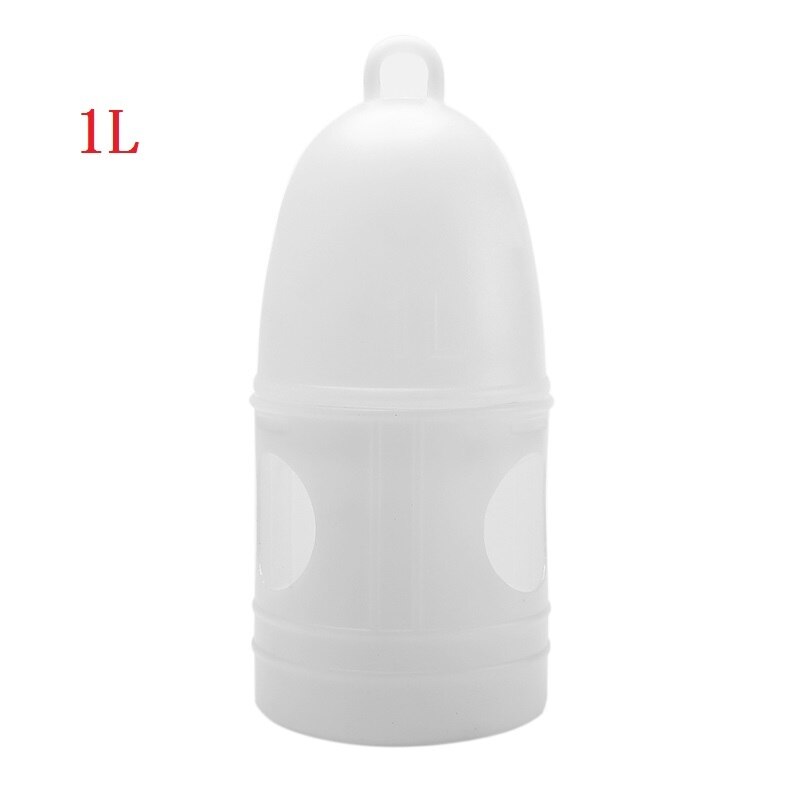 Abreuvoir en plastique blanc avec poignée, Pigeons oiseaux, accessoires distributeurs d'eau, Pot conteneur en plastique 1L/3L/6L: 1L