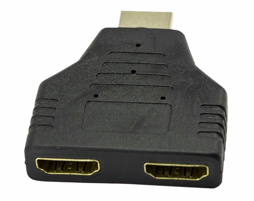 Adaptador de hdmi 1 para 2, 1080p, hdmi macho para hdmi fêmea dupla, 1 a 2 vias, divisor, adaptador, conversor