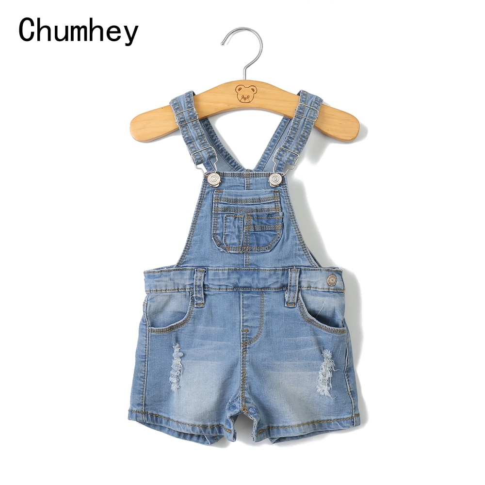 Chumhey 0-3T Kids Overalls Zomer Jongens Meisjes Denim Shorts Jeans Tollder Rompertjes Kinderkleding Bebe Jumpsuit Kind kleding