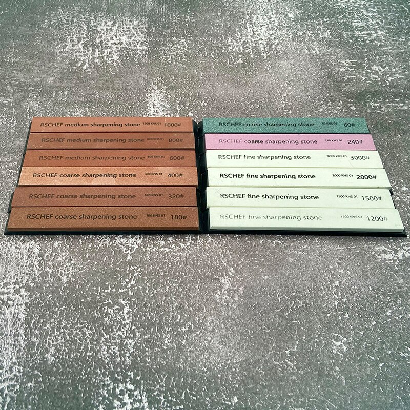 Whetstone Single sharpening stone Honing System white alundum 6pcs 120 240 400 600 1000 1500# knife sharpener Grindstone