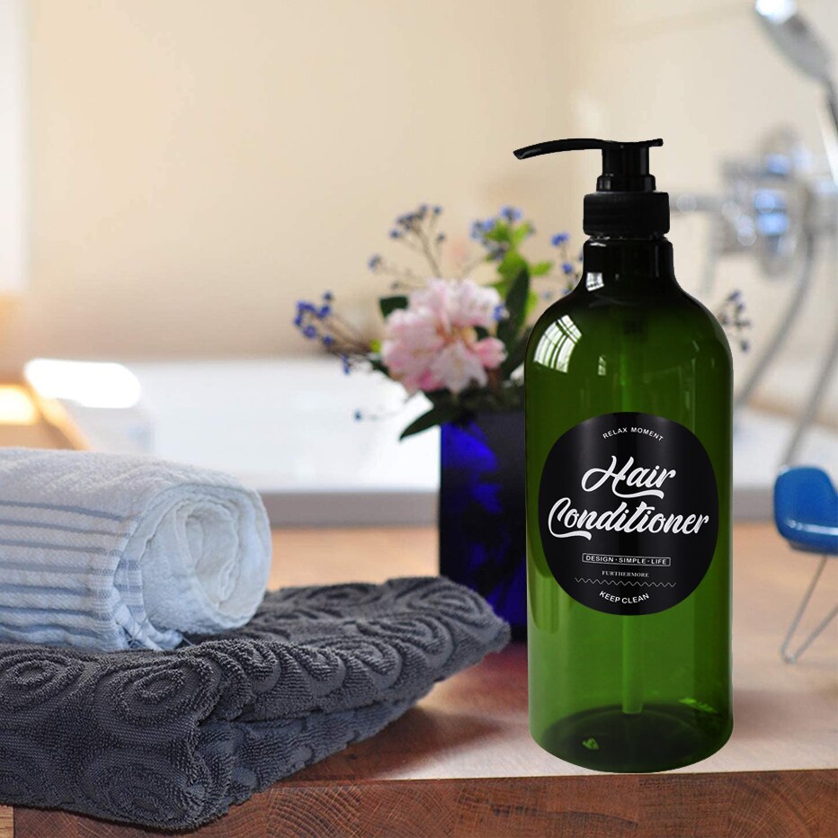 1000ml Shampoo Body Wash Hair Conditioner Press Bottles Soap Dispenser Liquid Lotion Container Bathroom Shower Refillable Bottle