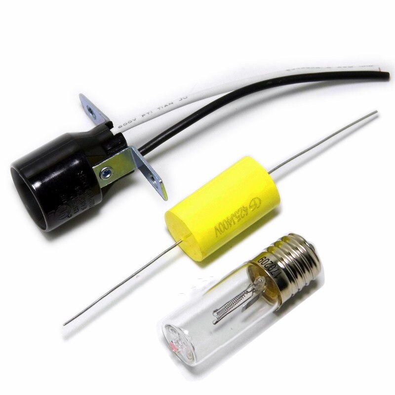 Chaude 3 pièces/2 pièces ensemble 3W UV ampoule lumière E17 support de lampe démarrage condensateur noir ampoule UV stérilisation lampe avec Kit de bricolage à l'ozone