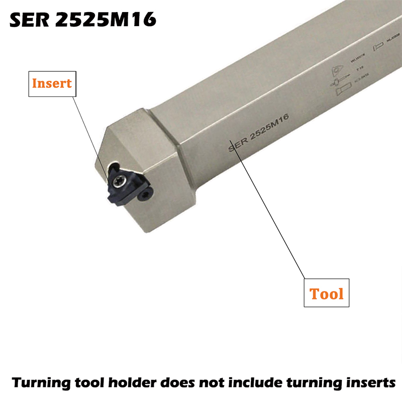 1Pcs SER1212H16 SER1616H16 SER2020K16 Lathe Machine Threading Turning Tool Holder Lathe Tool Holder SER SEL CNC Lathe Tools