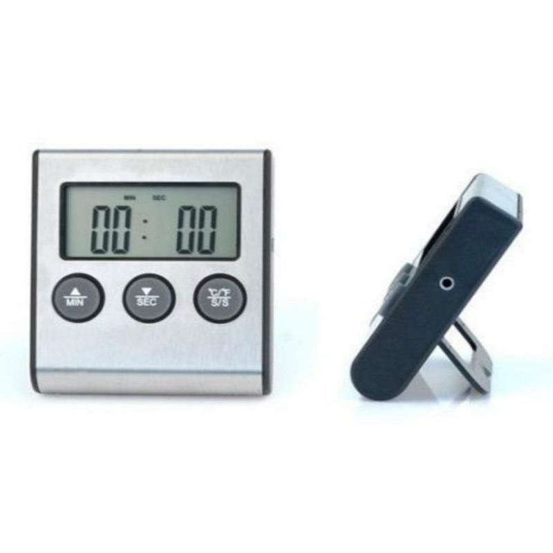 1 pz-50 ~ 300 gradi Celsius LCD sonda digitale forno termometro Timer da cucina cottura BBQ orologio sensore di allarme