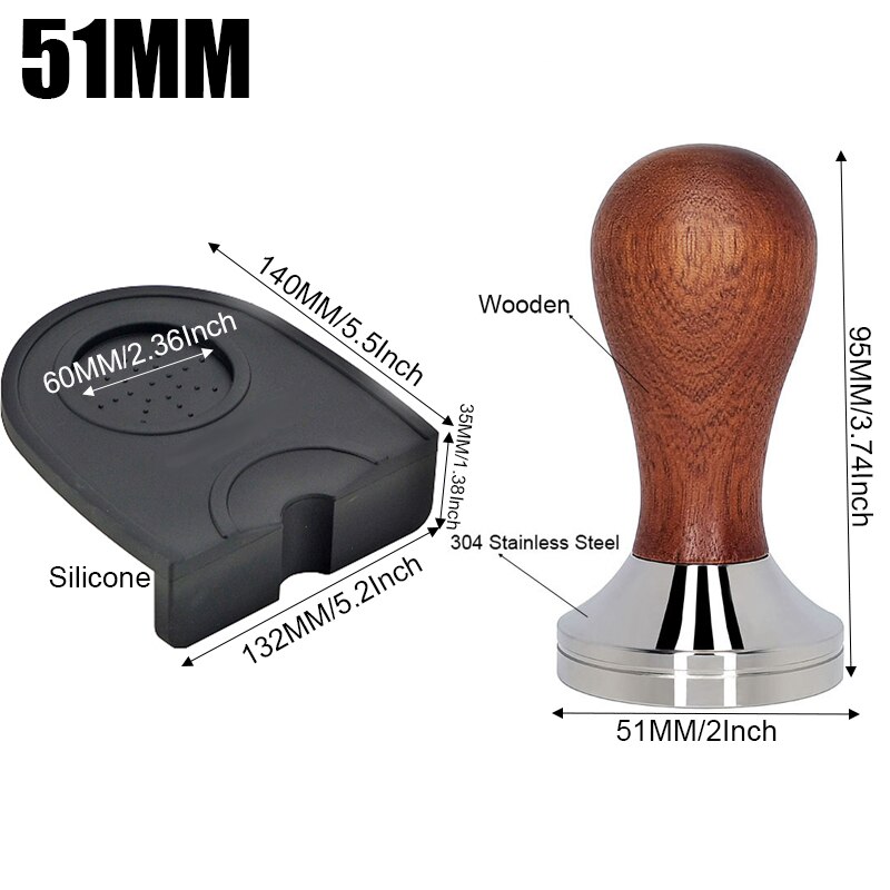 Koffie Tamper 51Mm 53Mm 58Mm Flat Base Espresso Cafe Barista Gereedschappen Doseren Ring Voor Keuken Accessoires: X Tamper 51MM2