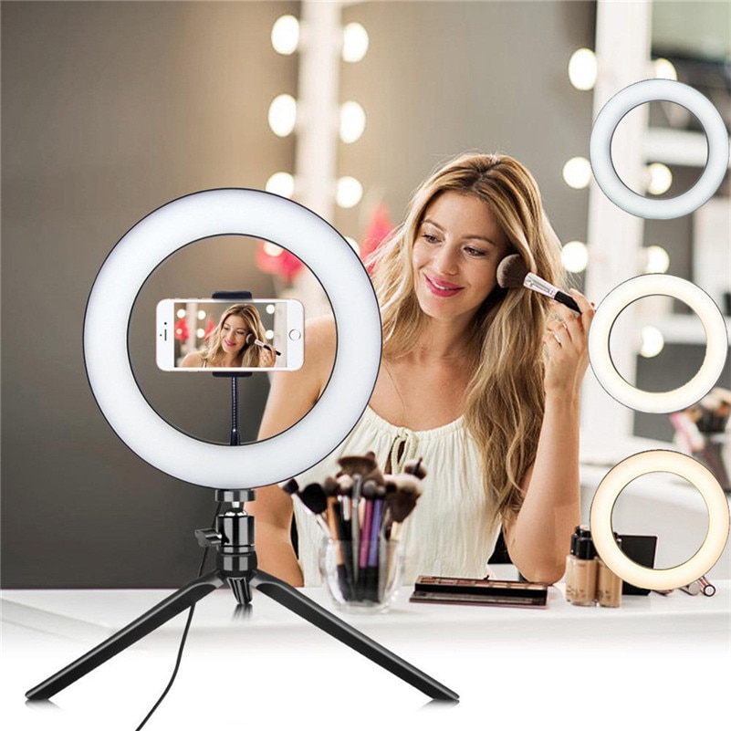 10 inch led selfie ringlicht studiofotografie foto ring invullicht met statief voor smartphone make-up