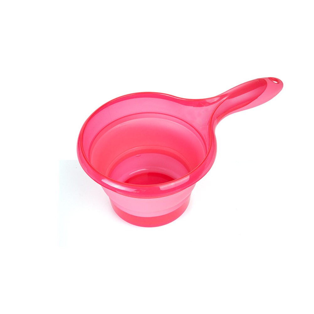 Opvouwbare waterlepel opvouwbare lepel keuken badkamer schep bad douche was lxy 9: Roze
