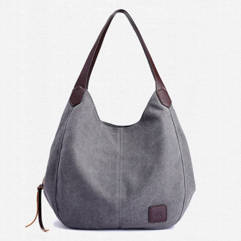 Frauen Taschen Schulter Tasche Crossbody für Frauen Weibliche Messenger Tasche frauen Geldbörse Dame Leinwand Tuch Handtasche: Grau