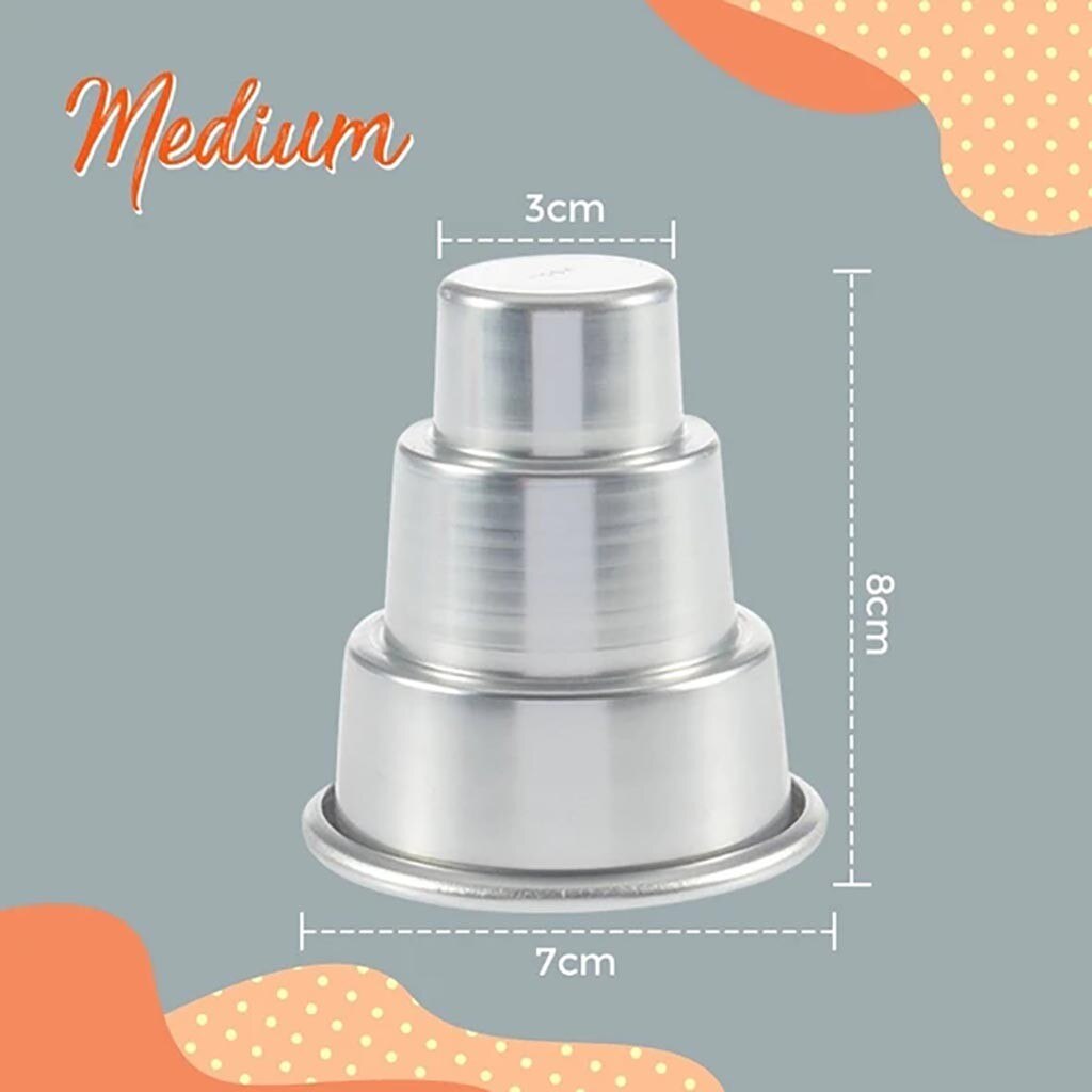 Mini Cake Decorating Tools Mini Three-tiered Cake Pan Pudding Mold Muffin Decorating Mould Tools Accessories: M