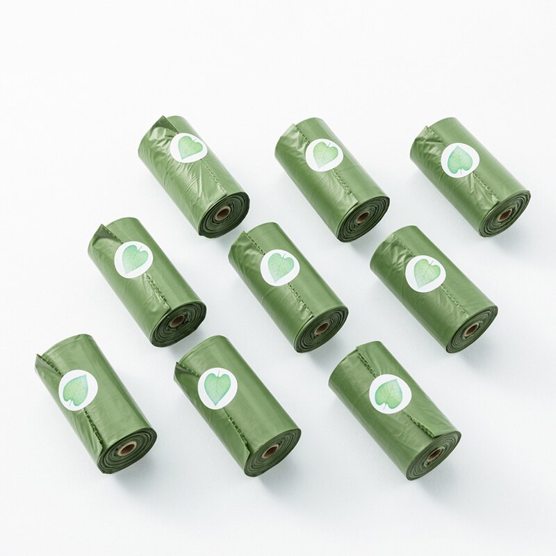 Eco-friendly Garbage Bag Pet Degradable Garbage Bag Dog Poop Bag Outing Portable Pet Garbage Bag Pet Supplies: Green and tasteless