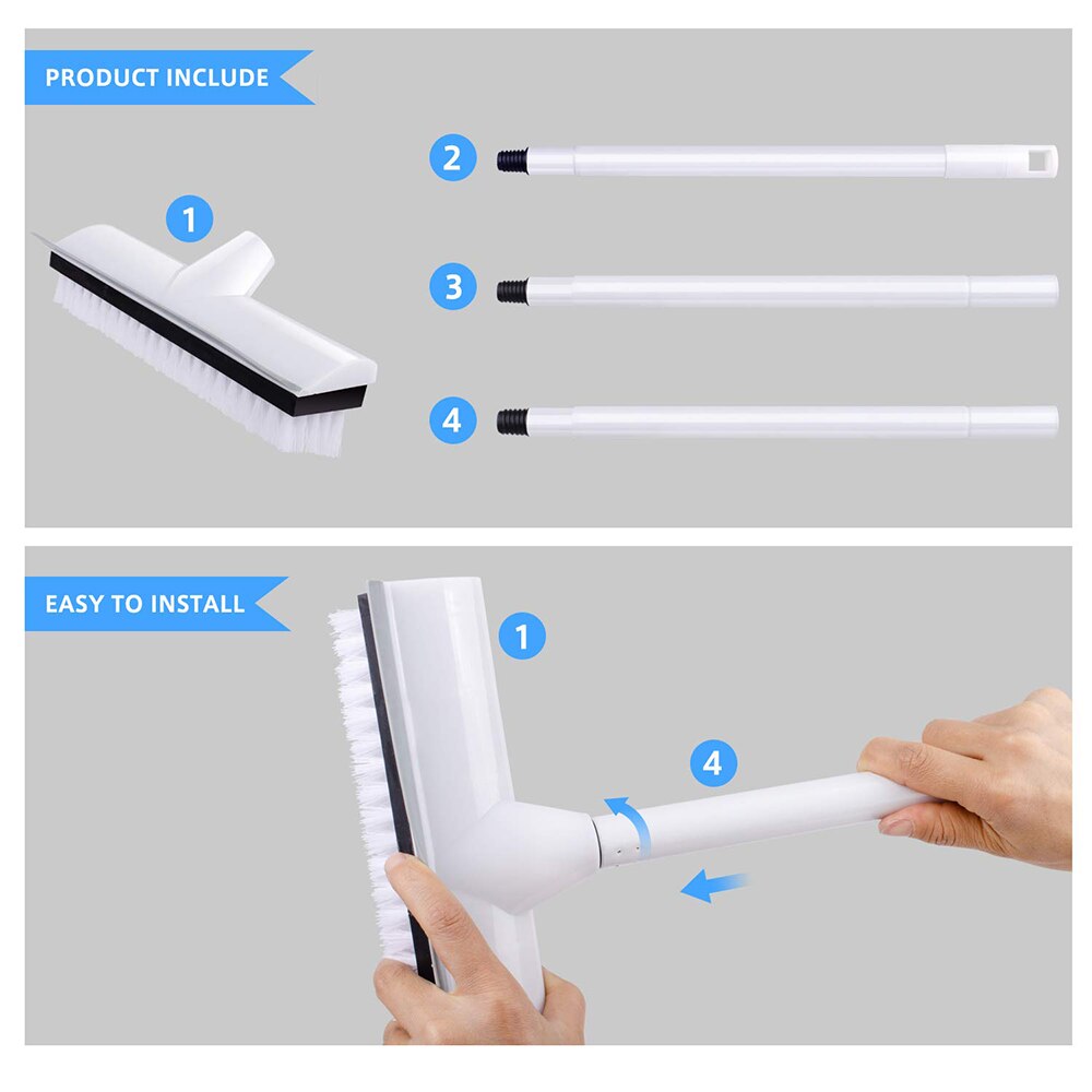 Shower Cleaning Scrubber Brush Floor Scrub Brush with Long Handle