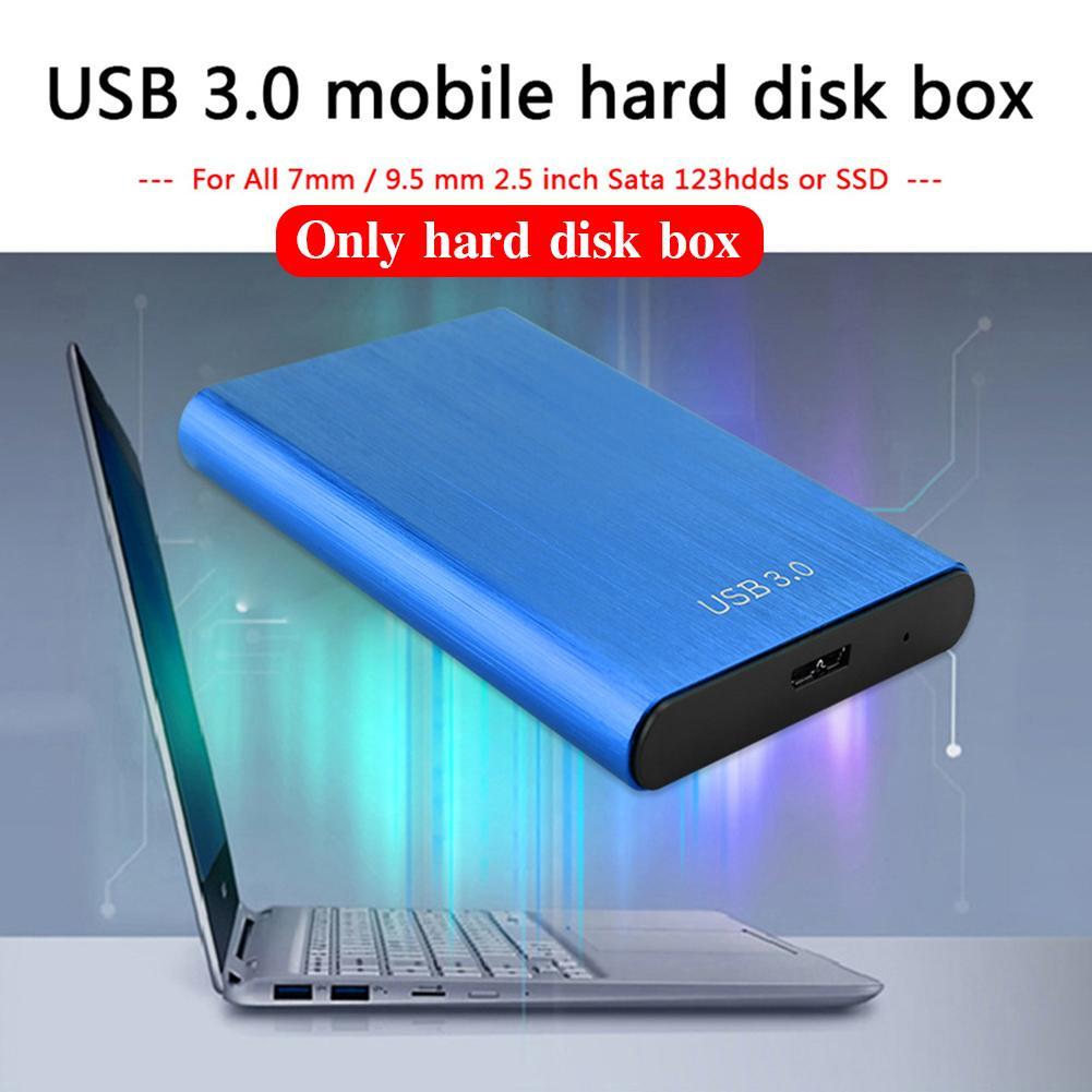 Caja de disco duro externo portátil, dispositivo de almacenamiento SATA ultradelgado de alta velocidad para ordenador de escritorio y portátil Hd, USB 3,0, 2TB