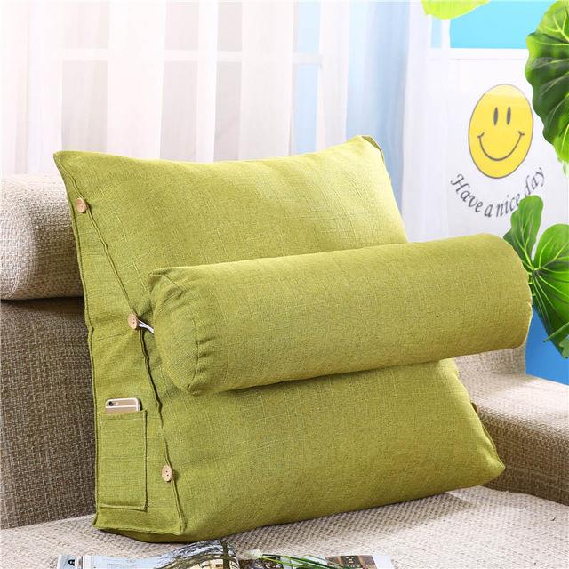 Cojín Lumbar para sofá, almohada de respaldo para cama, silla de oficina, soporte de cintura, tumbona, TV, lectura, decoración del hogar: dark green B