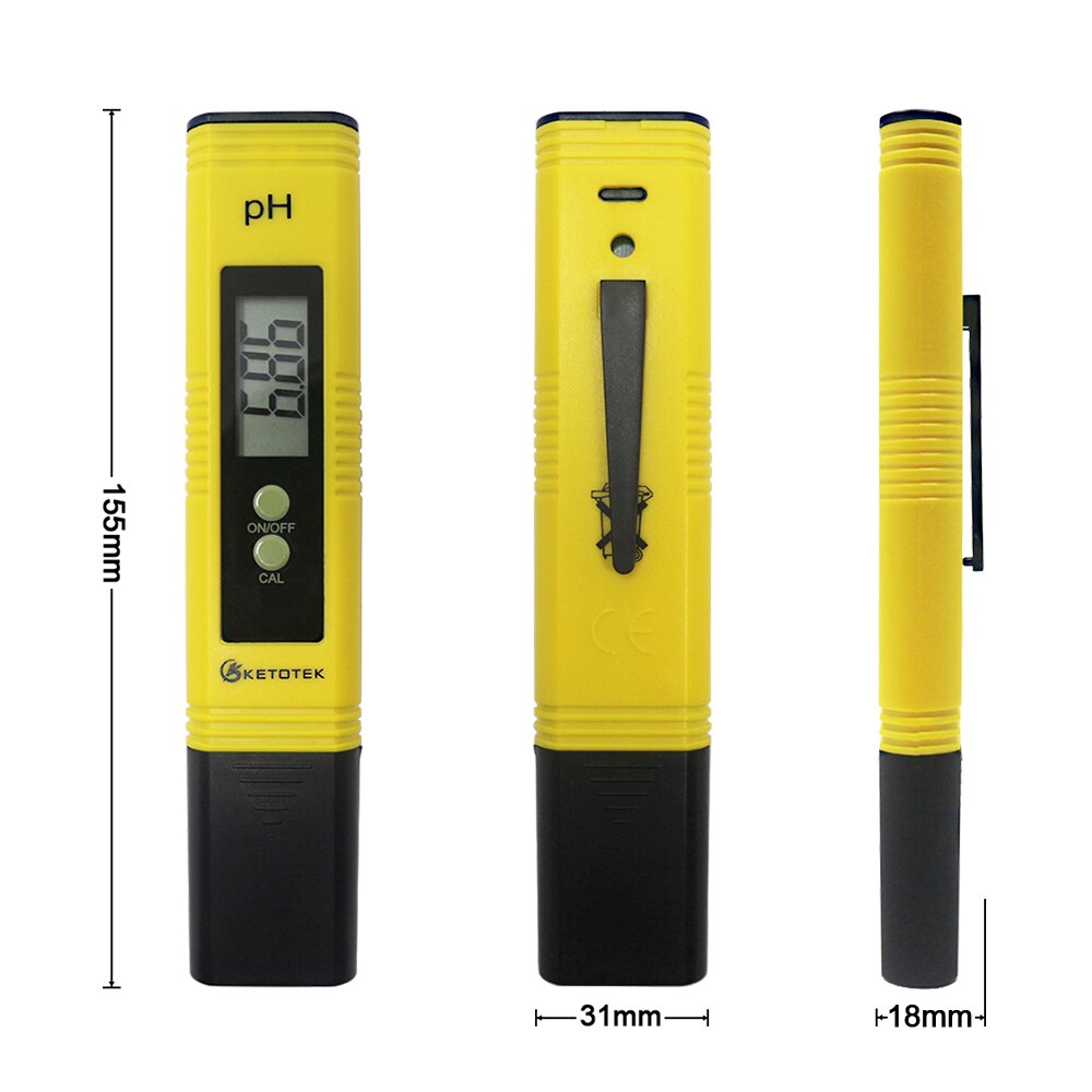 Digital Portable PH Meter Tester Lab PH Water Tester ATC Automatic Calibration for Drink Food Aquarium Wine Urine
