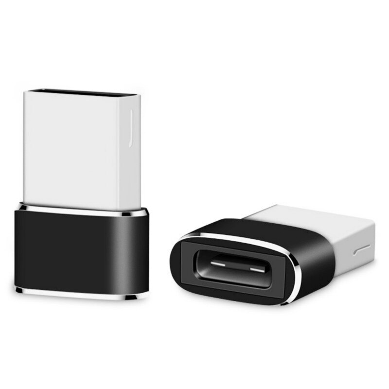 USB-C Flash Drive Type-C Usb 2.0 Male Naar Type-C Vrouwelijke Converter Adapter Adapter Computer Telefoon adapter Accessoires: black
