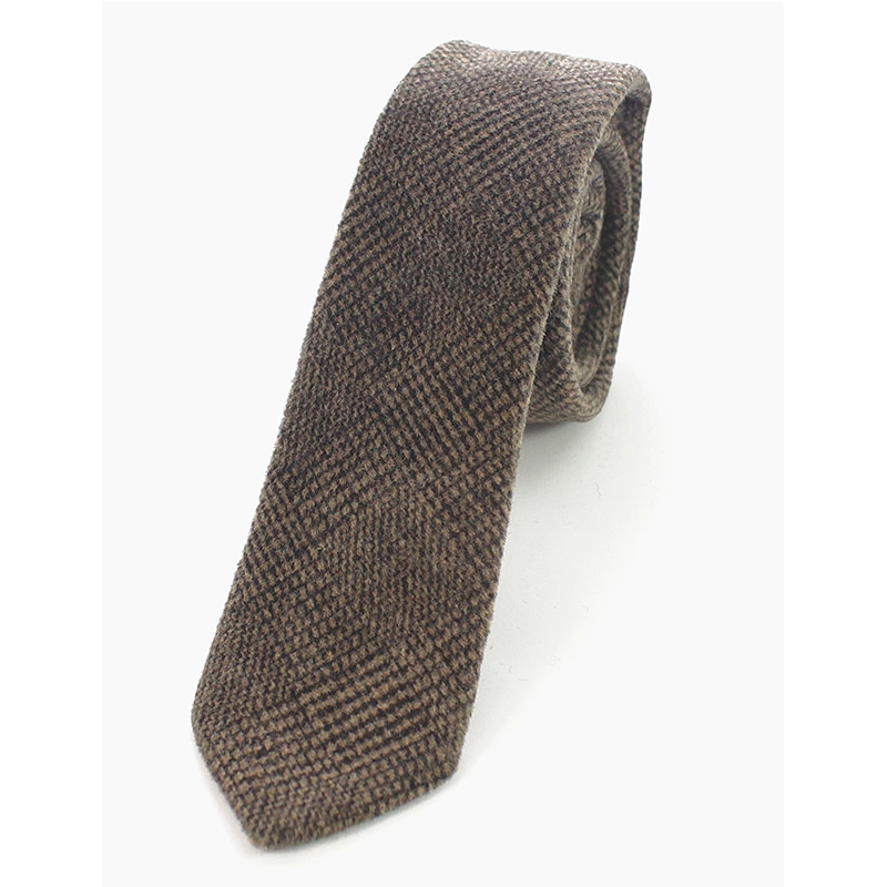 JEMYGINS Wool Ties For Men 6cm Slim Solid Plaid Neck Tie Skinny Vestidos Cashmere Necktie Cravat Accessories Box