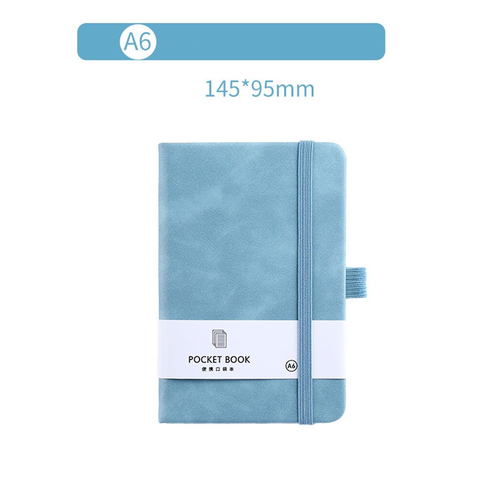 2022 A6 A7 Small Portable Notebook Pocket Notepad Diary Agenda Planner Notebook Goals Habit Schedules Office School Supplies: light blue-A6