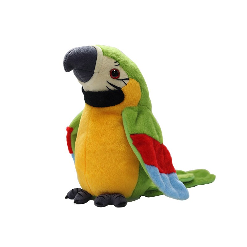 Electric Sounding Musical Talking Parrot Cute Repeat Waving Toy Parrot Baby: Green