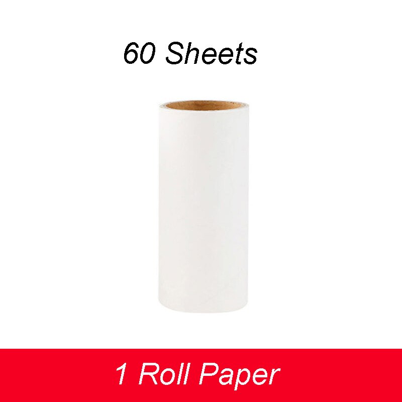 60 Sheets With Handle Brush Dust Remover Sticky Clothes bed Pet Dog Hair Fabric Fluff Roller Cleaning Accessories: 1 roll