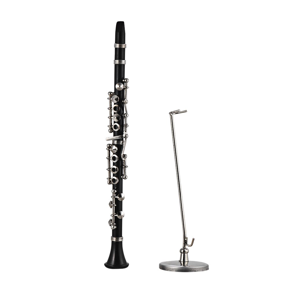 Mini Clarinet Model Exquisite Desktop Musical Instrument Decoration Ornaments Musical with Delicate Box