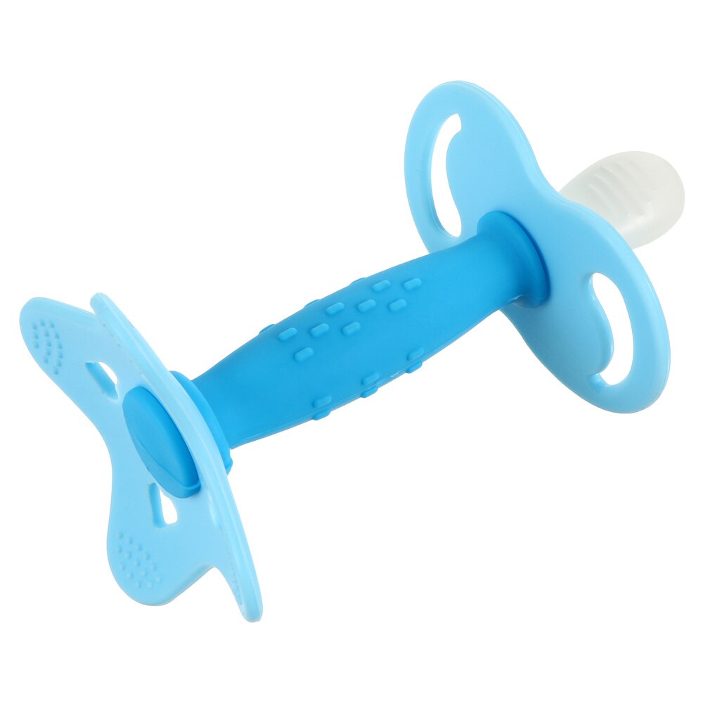 1Pc massaggiagengive leggero portatile in silicone giocattolo per dentizione per bambini denti molari per asta giocattolo per macinazione per bambini piccoli: blu