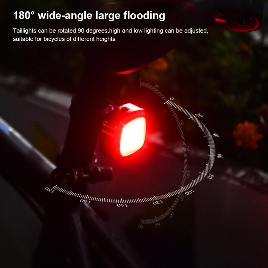 Luz de tráfico ajustable para bicicleta COB luz trasera de advertencia de freno USB de carga impermeable PX6 mini luz de tráfico