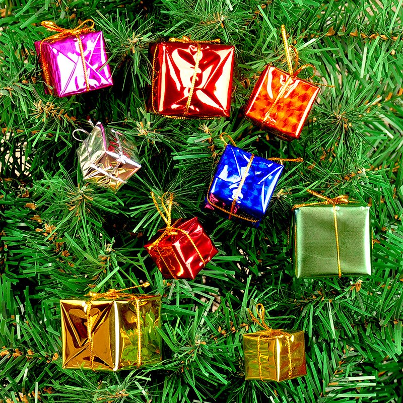 Kerstversiering Kleur Kleine Pakket Kerstboom Kleine Hanger Kleine Medium 12 Een Zak