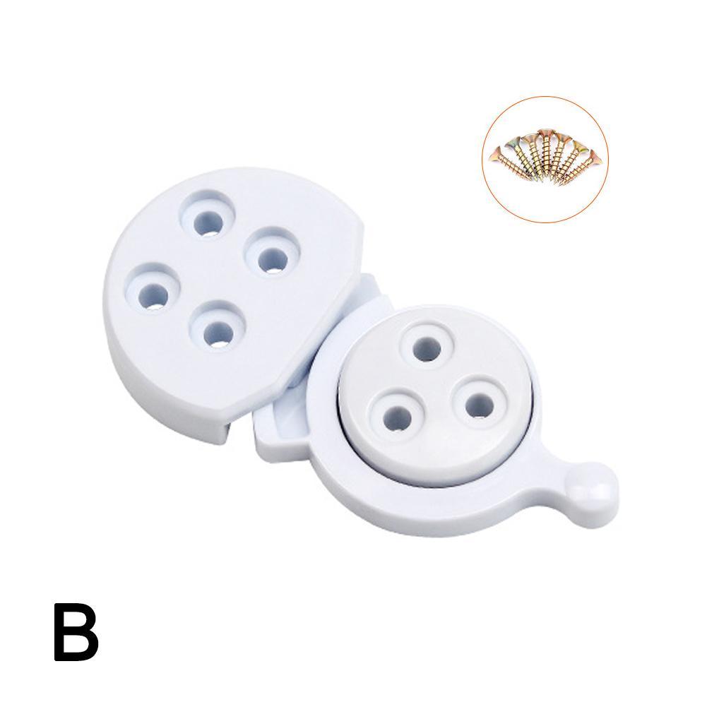 Furniture Hinges Fixing Fitting Table Top Connector Latch Bracket Conference Desktop Combination Thicken Fastener Hardware: one-size white