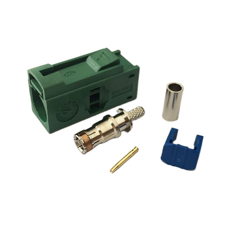 1pc RF Fakra E 6002 Weibliche Jack Stecker Grün SMB crimpen für RG316 RG174 LMR100 Kabel für Auto TV1 NEUE