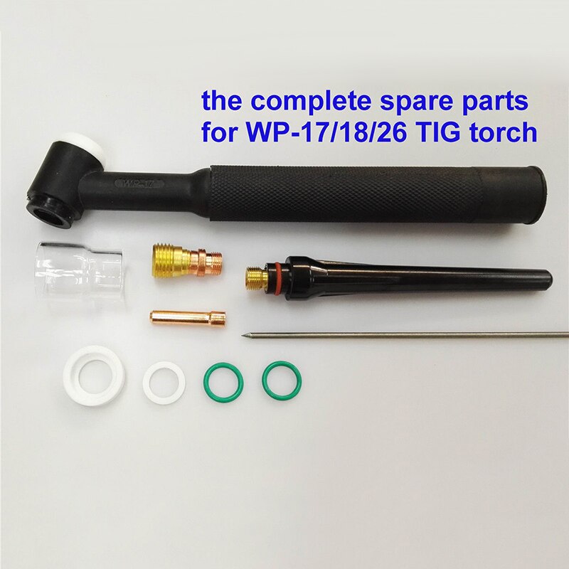 9x tig lasstompjes gaslens  #12 pyrex beker kit gereedschap voor wp lasbrander kit