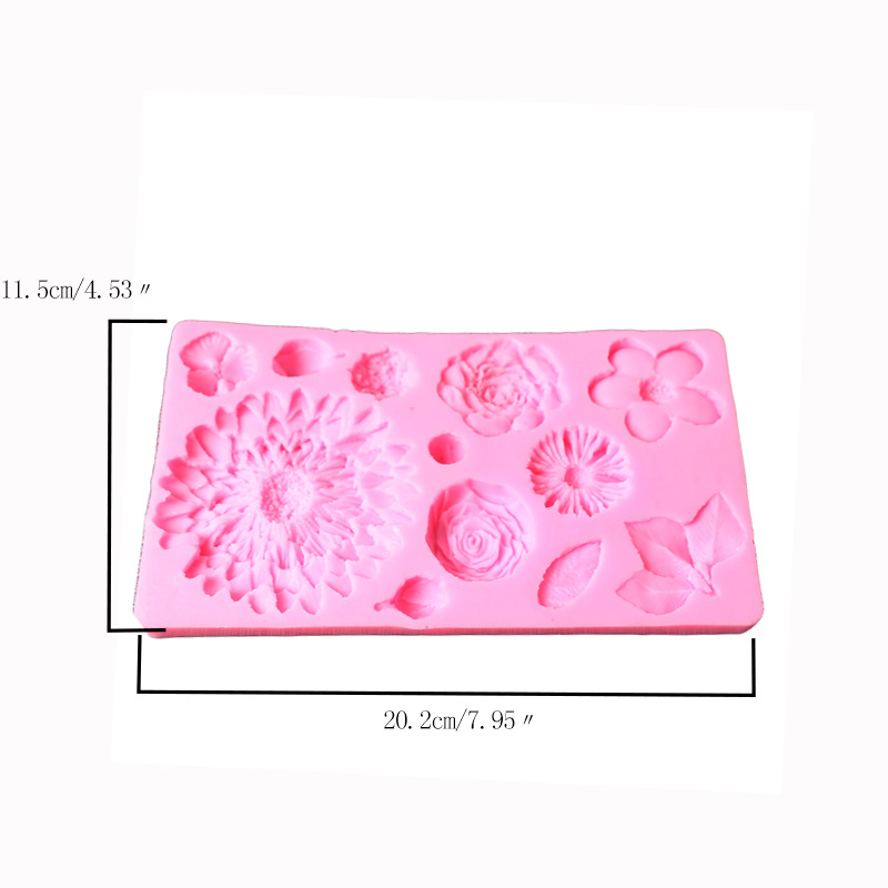 3D Bloem Siliconen Mallen Fondant Craft Cake Chocolade Sugarcraft Pastry Bakvorm DIY Cake Decorating Gereedschap