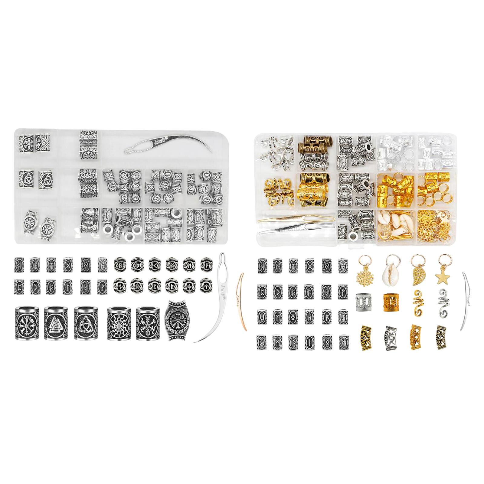 Aros de Metal para el pelo, accesorios de decoración para el cabello, cuentas trenzadas para el cabello