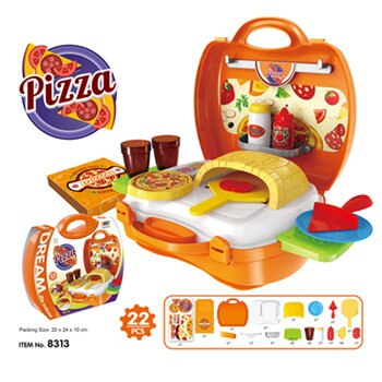 12 style Girl Kitchen Pretend Play Mini Food Cake Pizza Fruit Cut Tool Dresser Checkout Counter Educational Toys For boy: pizza