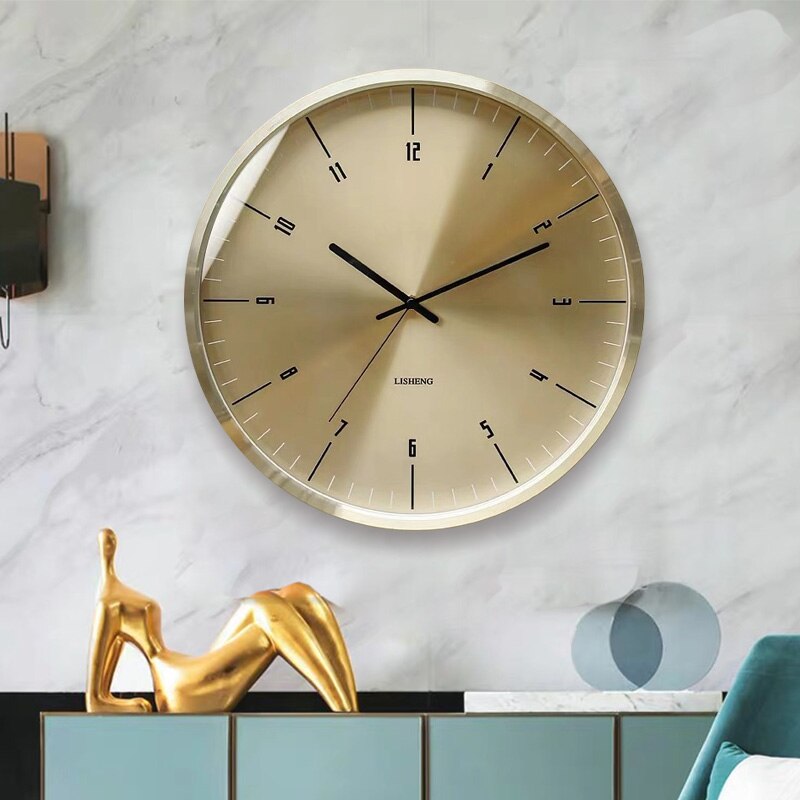 Nordic Metal Wall Clock Gold Modern Watch Home Living Room Large Luxury Clock Mechanism Secret Stash Relogio Ideas FZ572