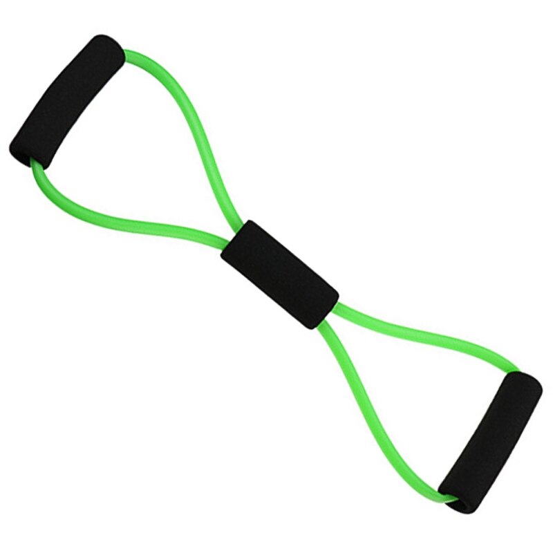 Yoga Gum Fitness resistencia 8 palabra pecho expansor cuerdas entrenamiento músculo Fitness banda de goma elástica para ejercicio deportivo: Green