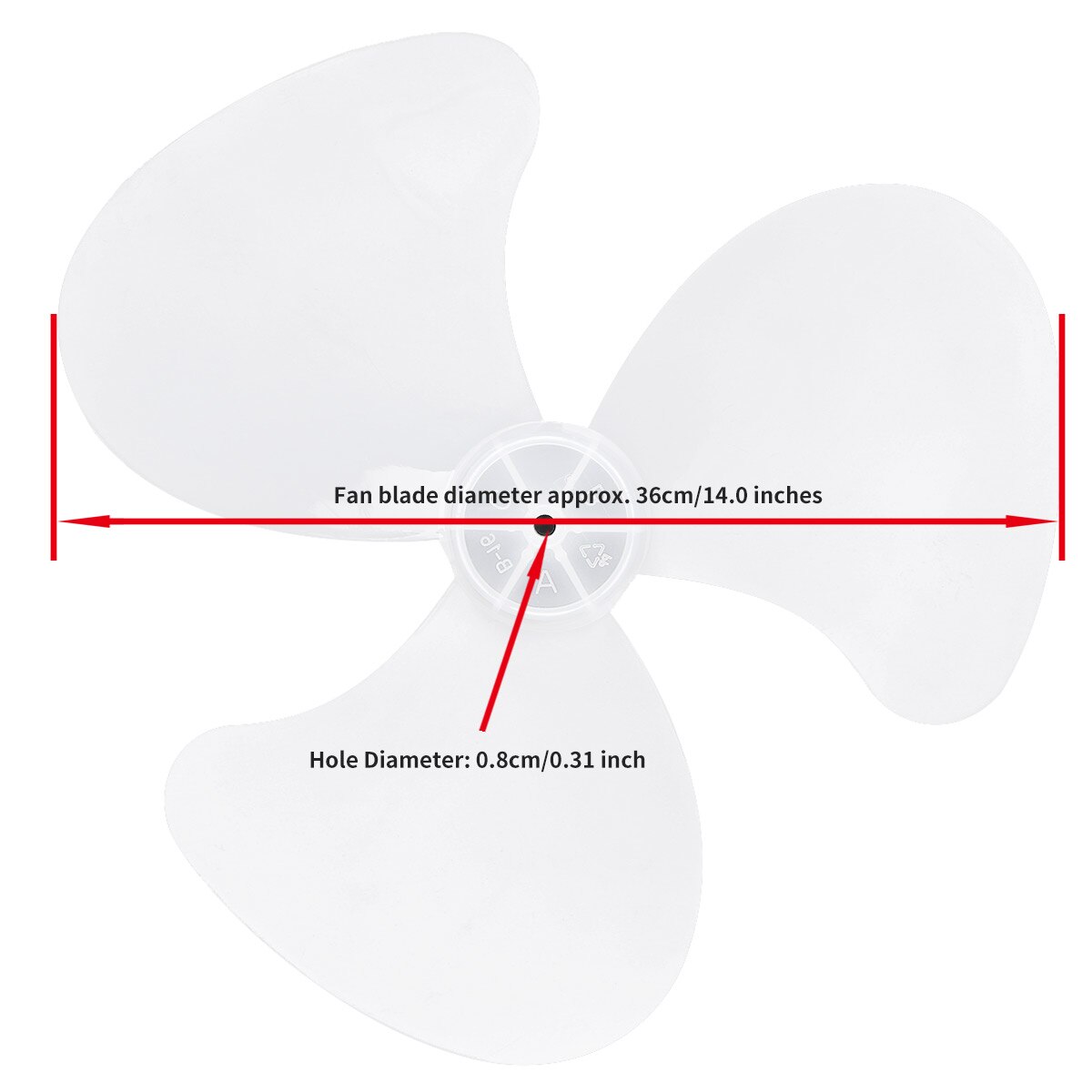 Household 3 Leaves Fan Blades Clear Plastic Fan Blade Three Leaves for Standing Pedestal Fan Table Fanner General Accessories